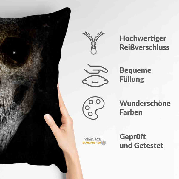 Health pillow, black, creepy