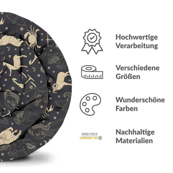 Therapy blankets bedding set black constellations