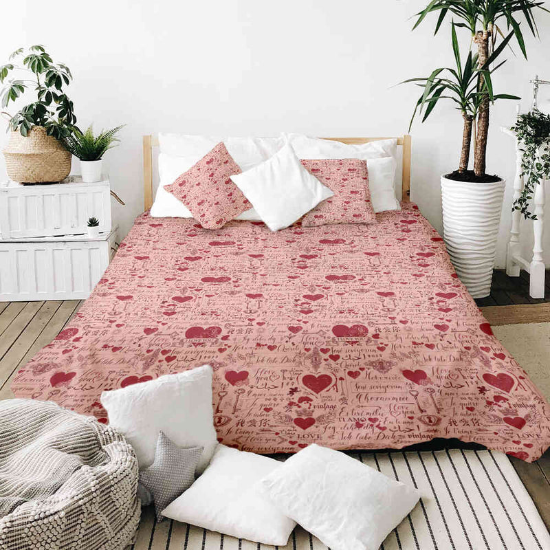 Original therapy blanket - cotton cover pink I love you