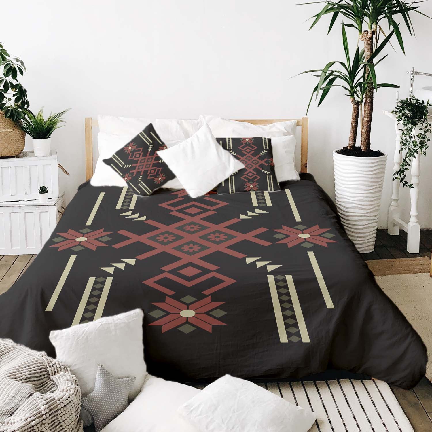 Therapy blankets bedding set with large snowflake
