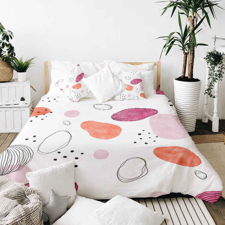 Original therapy blanket - cotton cover abstract circles