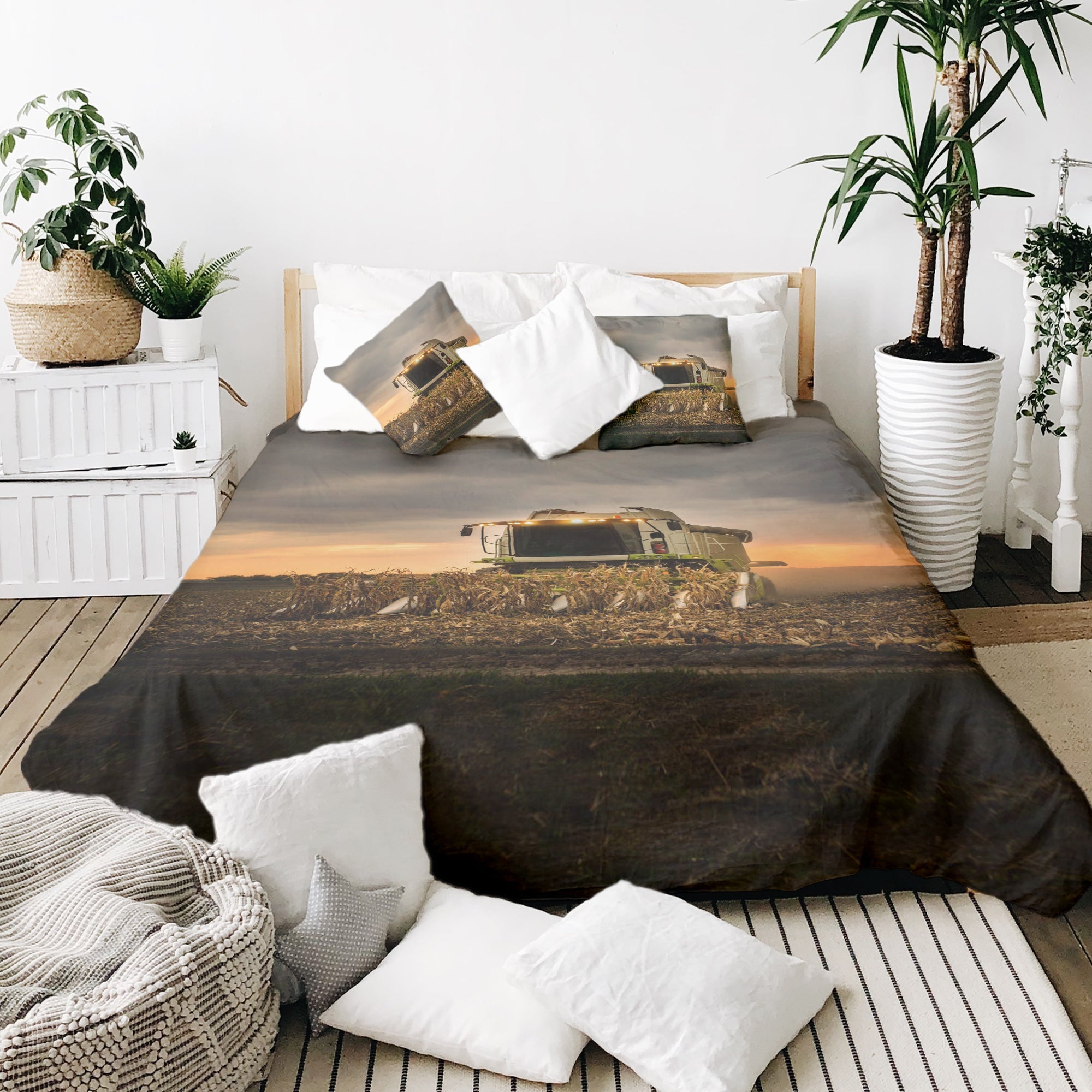 Original therapy blanket - cotton cover brown threshing machine