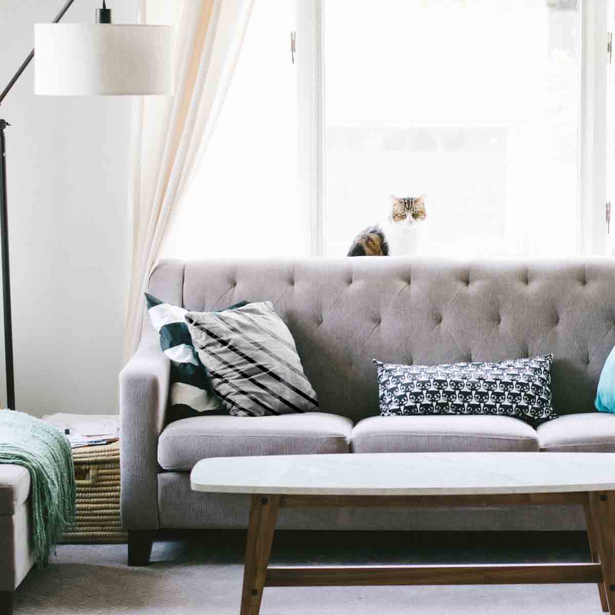 Health Pillow Gray Horizontal Stripes