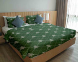 Original therapy blanket - cotton cover green with fir trees
