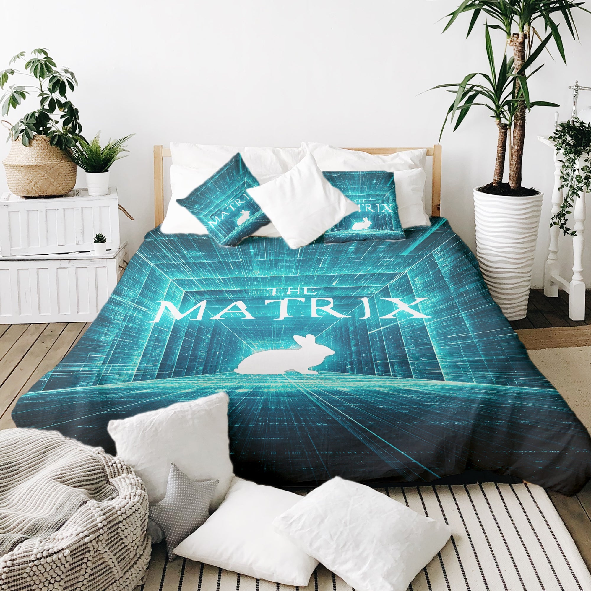 Couverture thérapeutique originale - Housse en coton bleu Matrix