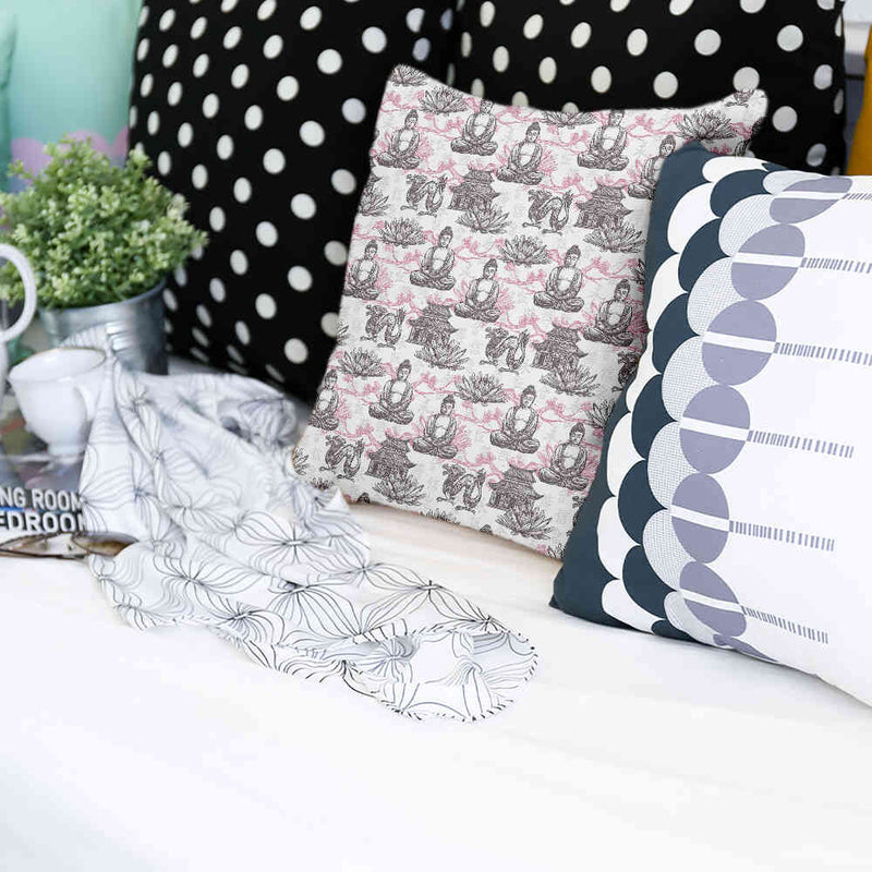 Health pillow with pink Buddha