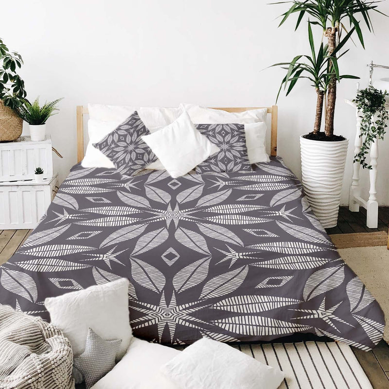 Therapy blanket bedding set with large flower