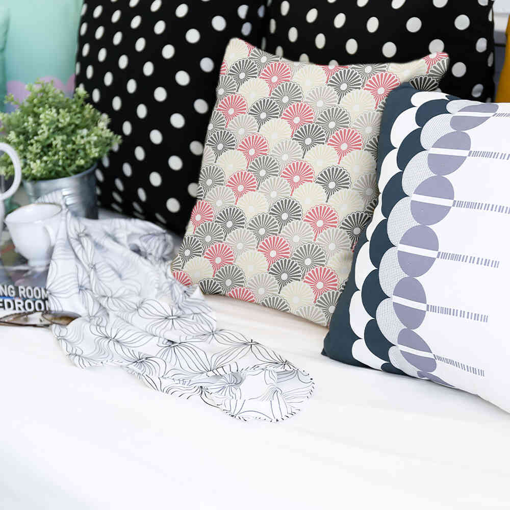 Coussin de santé fleurs abstraites colorées