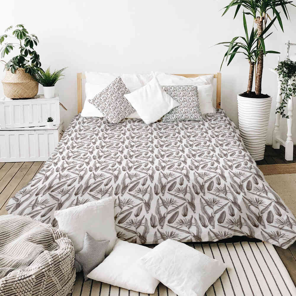 Therapy blankets bedding set white with corn