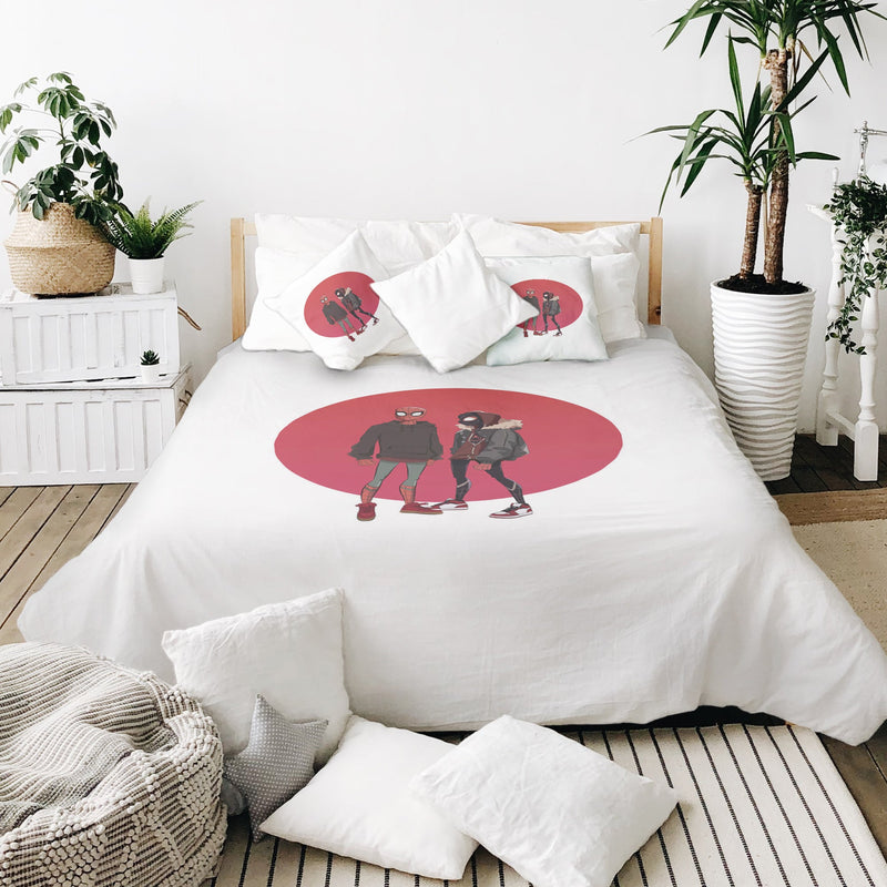Original therapy blanket - cotton cover white with Spiderman