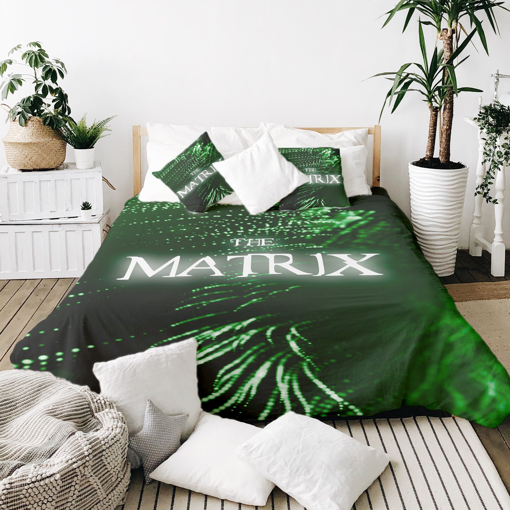 Couverture thérapeutique originale - Housse en coton verte The Matrix