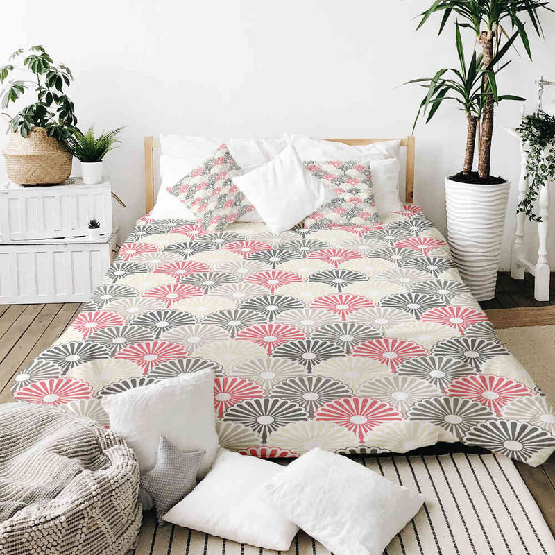 Original therapy blanket - cotton cover colorful abstract flowers