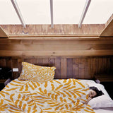 Therapy blanket and bedding set with yellow branches