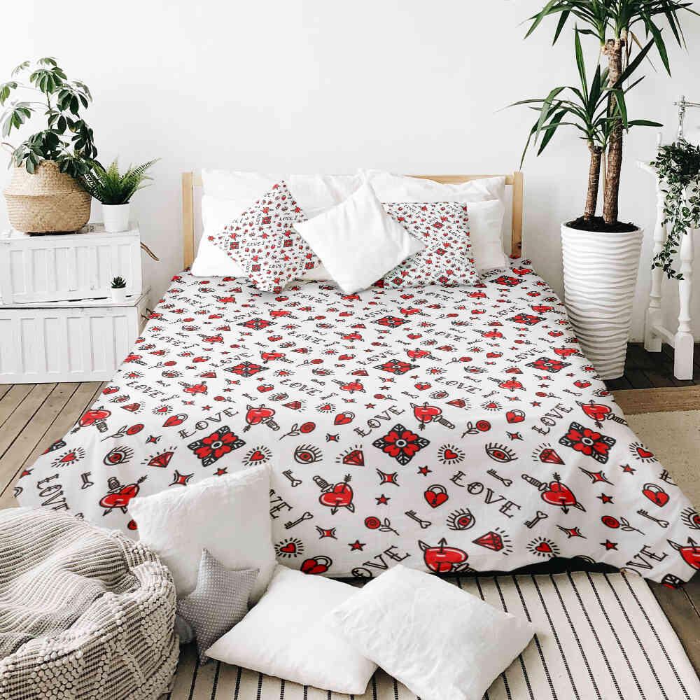 Couette thérapeutique Ensemble de linge de lit Amour mélangé