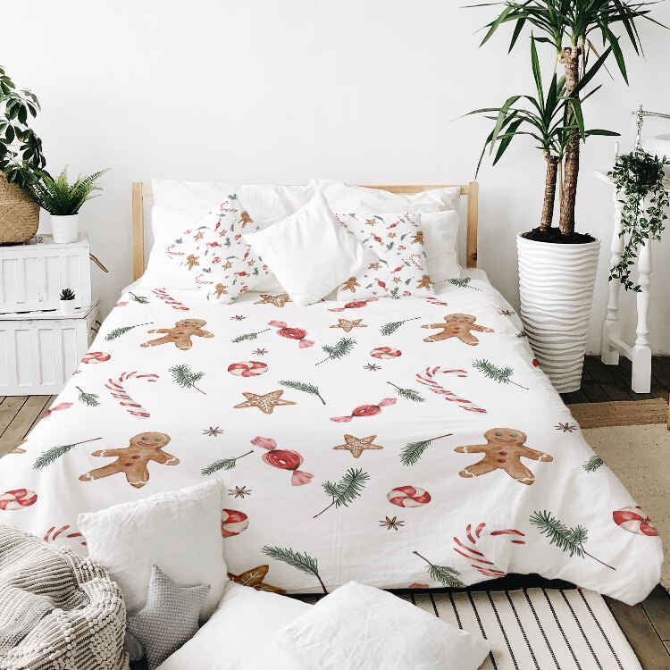 Original therapy blanket - cotton cover white Christmas time