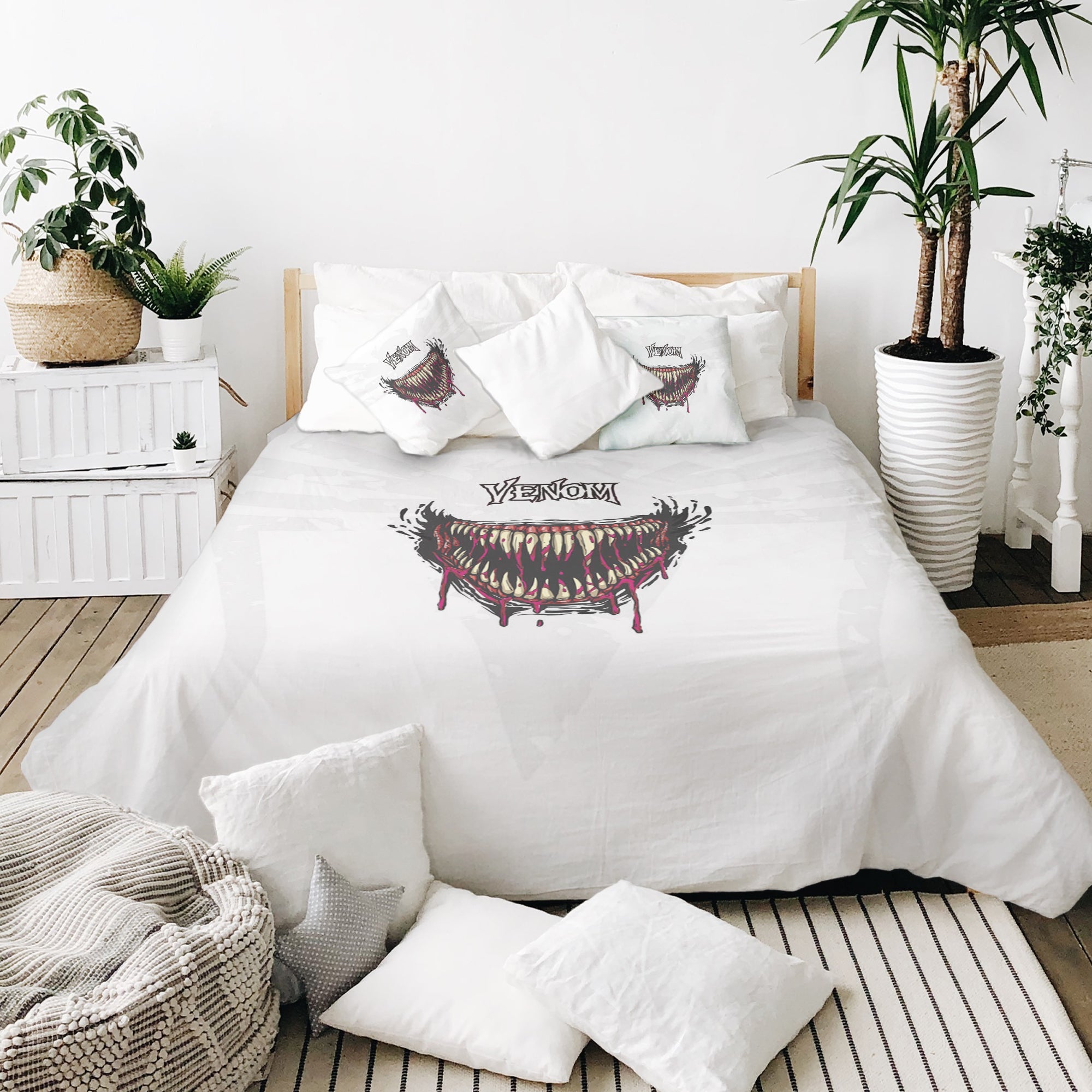 Ensemble de literie couverture thérapeutique blanc Venom