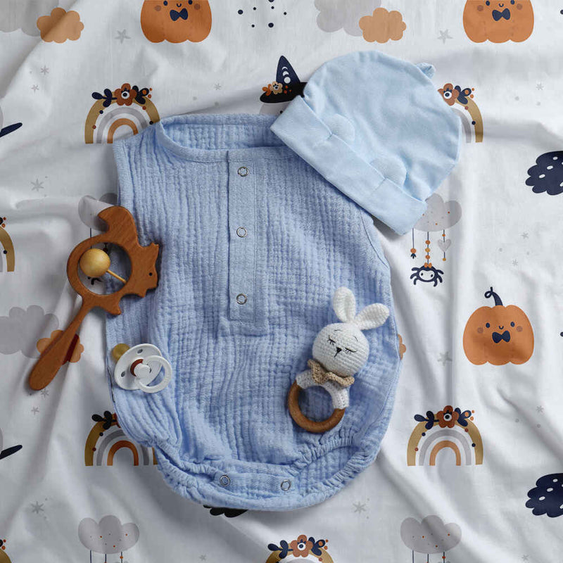 Therapy blanket bedding set, white, autumn.