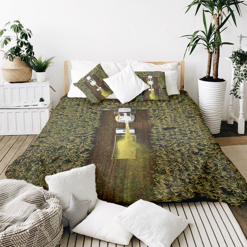 Original therapy blanket - cotton cover green field