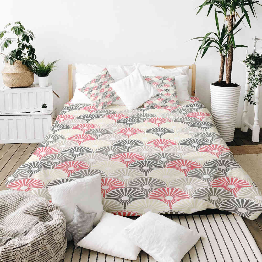 Couette de thérapie Ensemble de linge de lit fleurs abstraites colorées