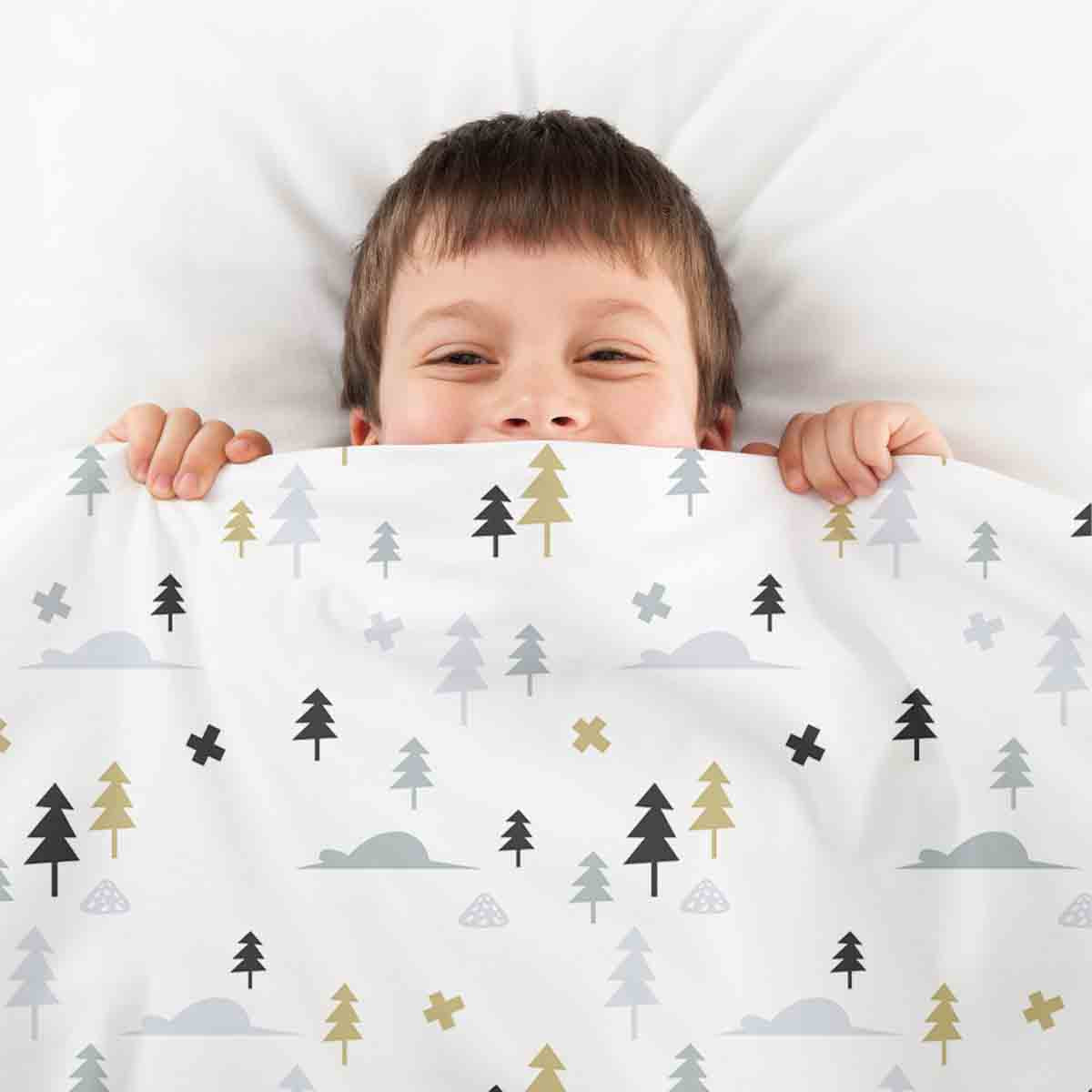 Couverture thérapeutique originale - Housse en coton forêt grise