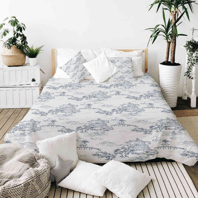 Original therapy blanket - cotton cover gray Great Wall of China