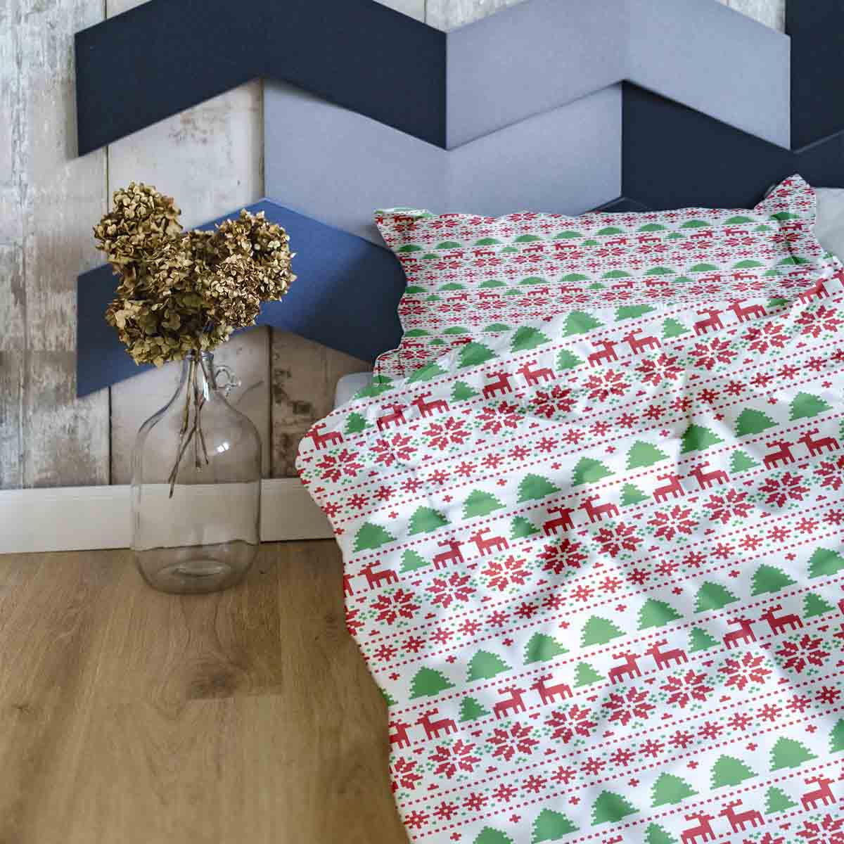 Couverture thérapeutique originale - Housse en coton Noël en Norvège