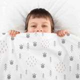 Therapy blankets bedding set paw prints in the forest