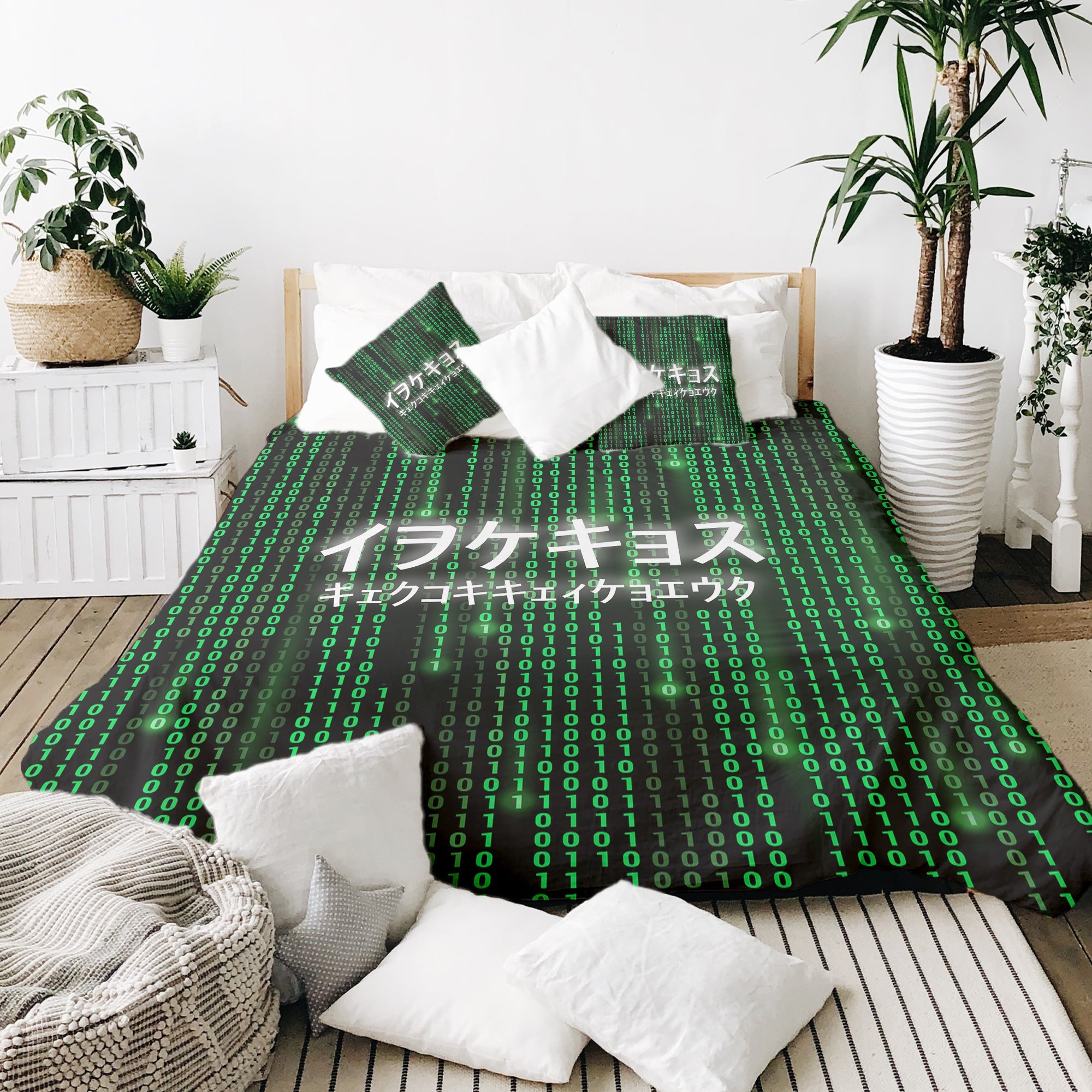 Ensemble de literie couverture thérapeutique vert The Matrix