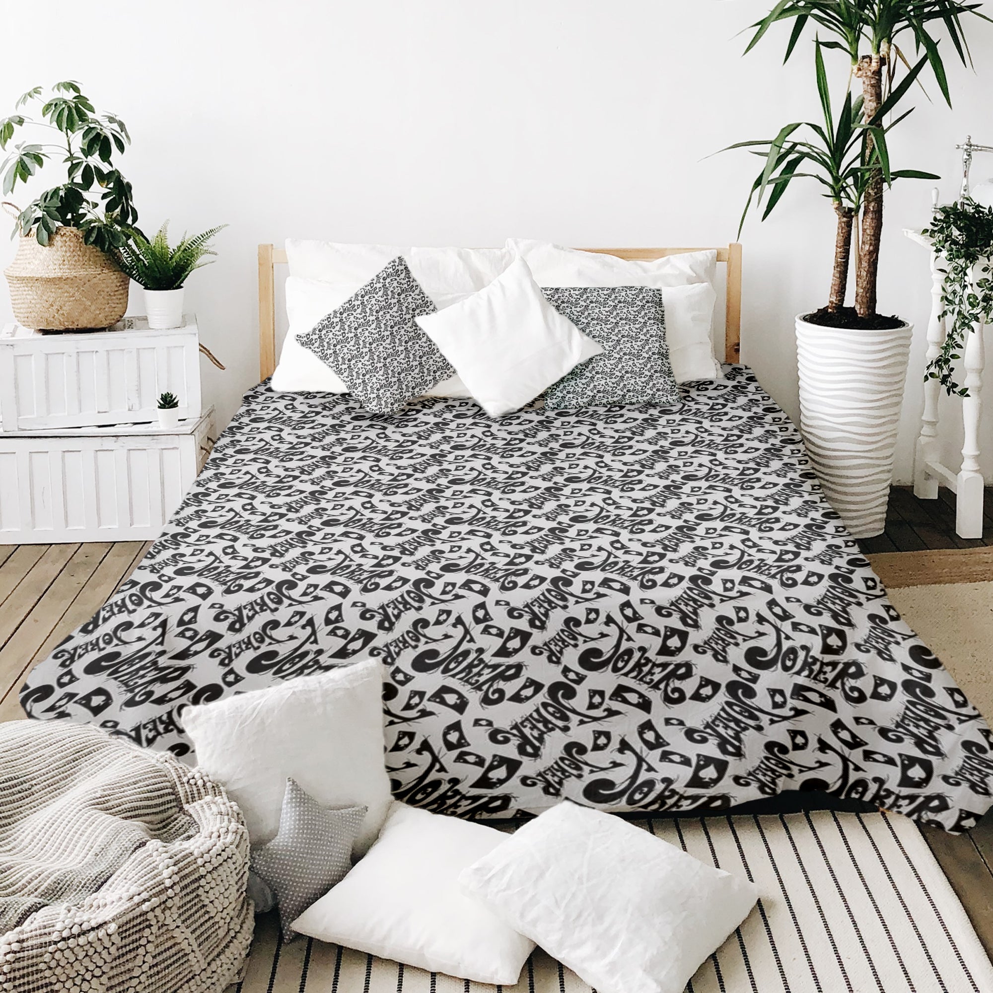 Therapy blankets bedding set lettering in black Joker