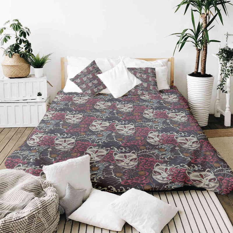 Therapy blankets bedding set scary cat
