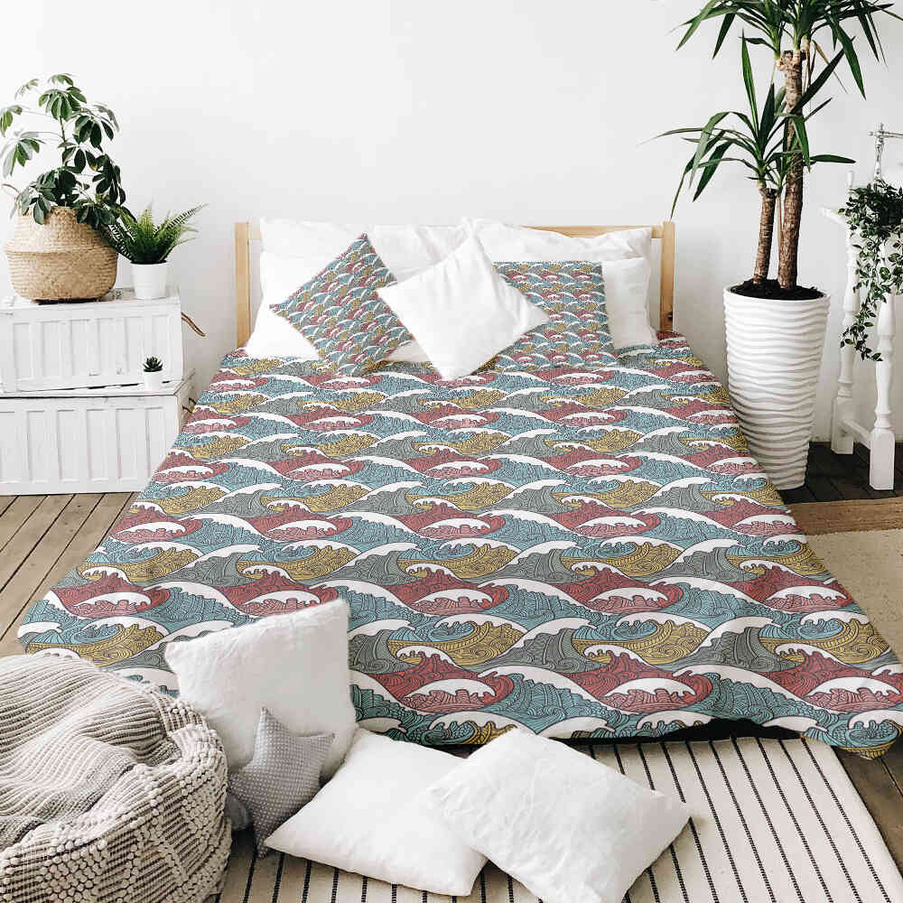 Couverture thérapeutique originale - Housse en coton brise-lames colorés