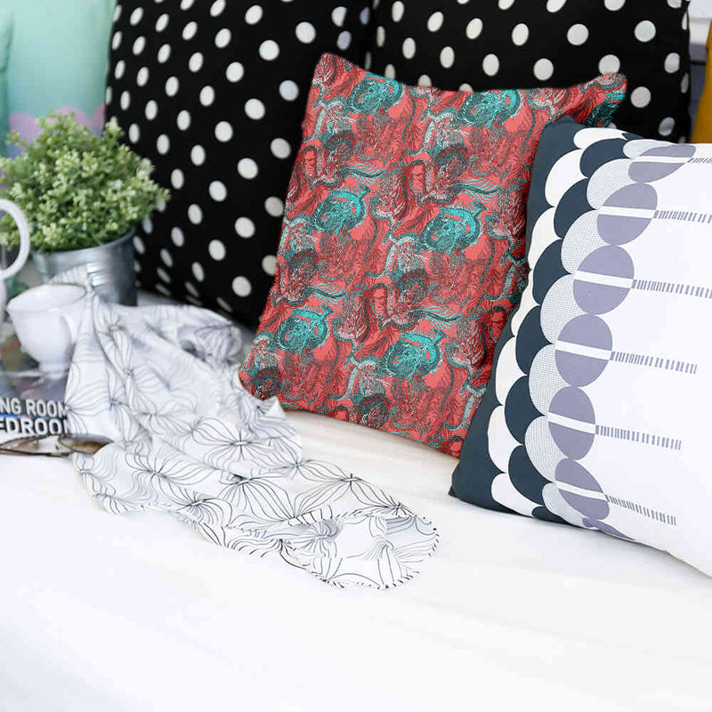 Health Pillow Abstract Red