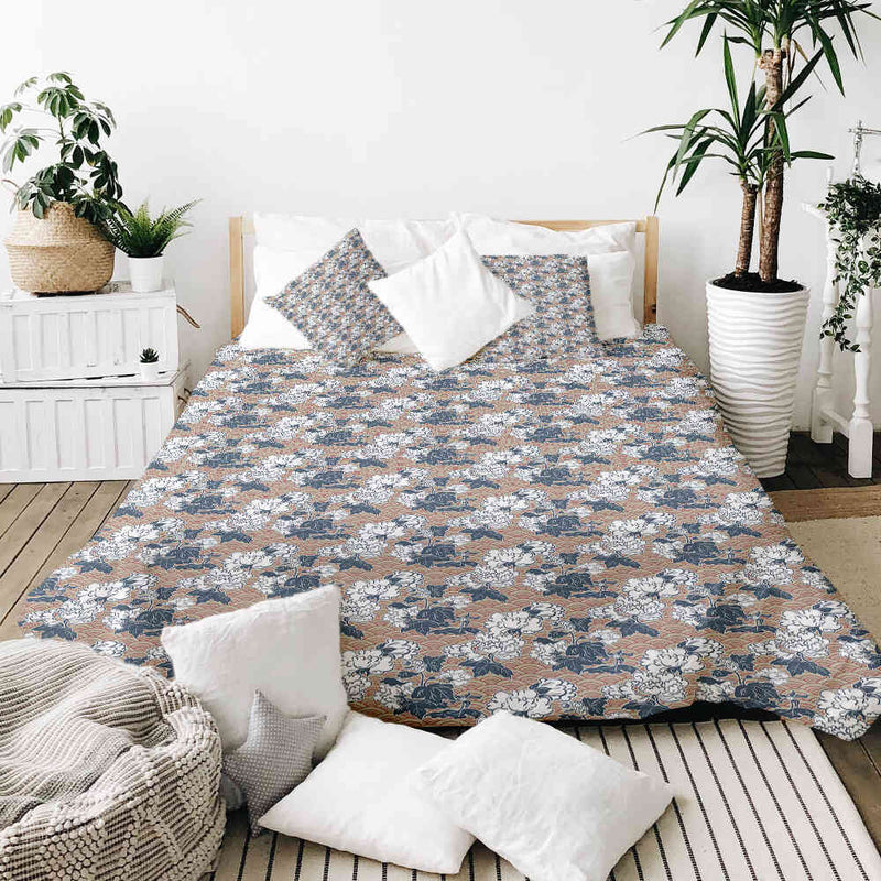 Original therapy blanket - cotton cover with flowers