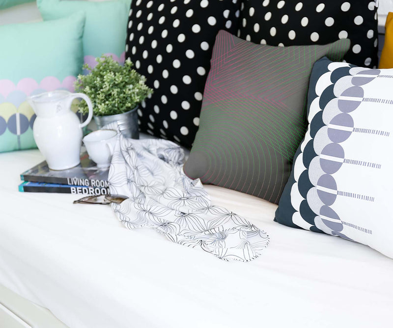 Health pillows, color gradient, shapes