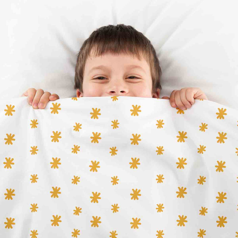 Original therapy blanket - cotton cover yellow flowers