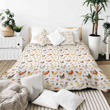 Original therapy blanket - cotton cover white with chickens