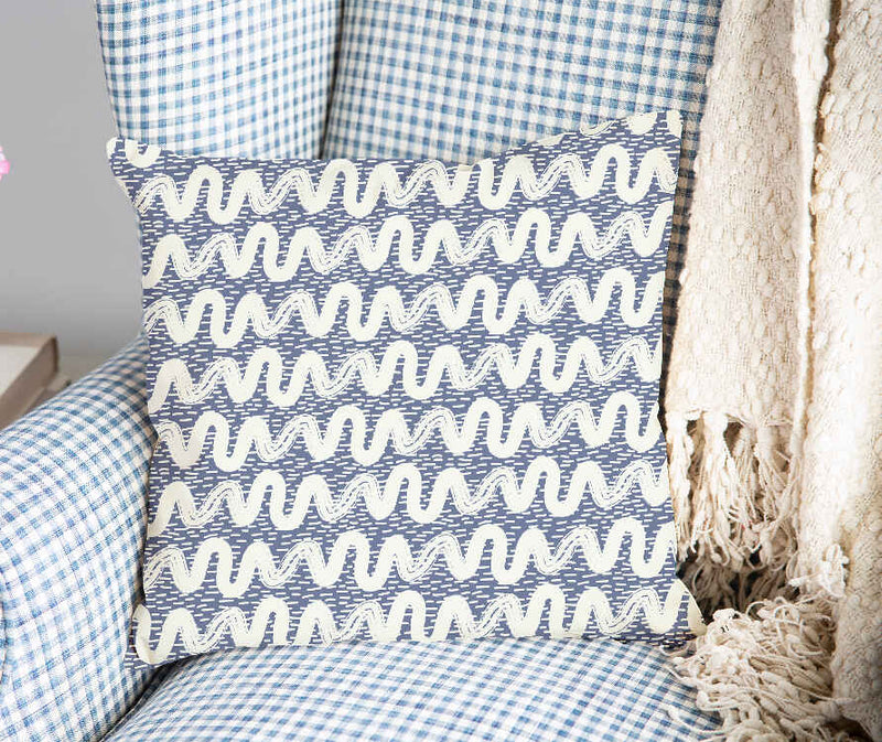 Health pillow blue white waves