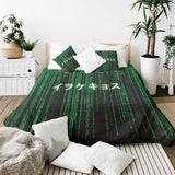 Original therapy blanket - cotton cover green matrix code