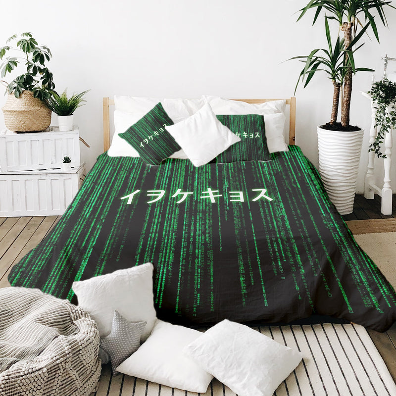Original therapy blanket - cotton cover green matrix code
