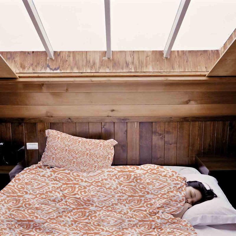 Original therapy blanket - cotton cover boho orange
