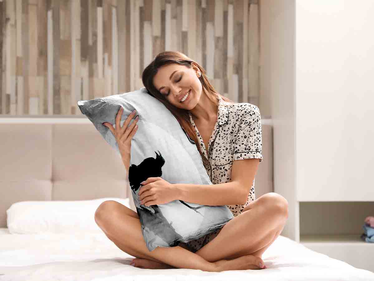 Coussin de santé Corbeau au clair de lune