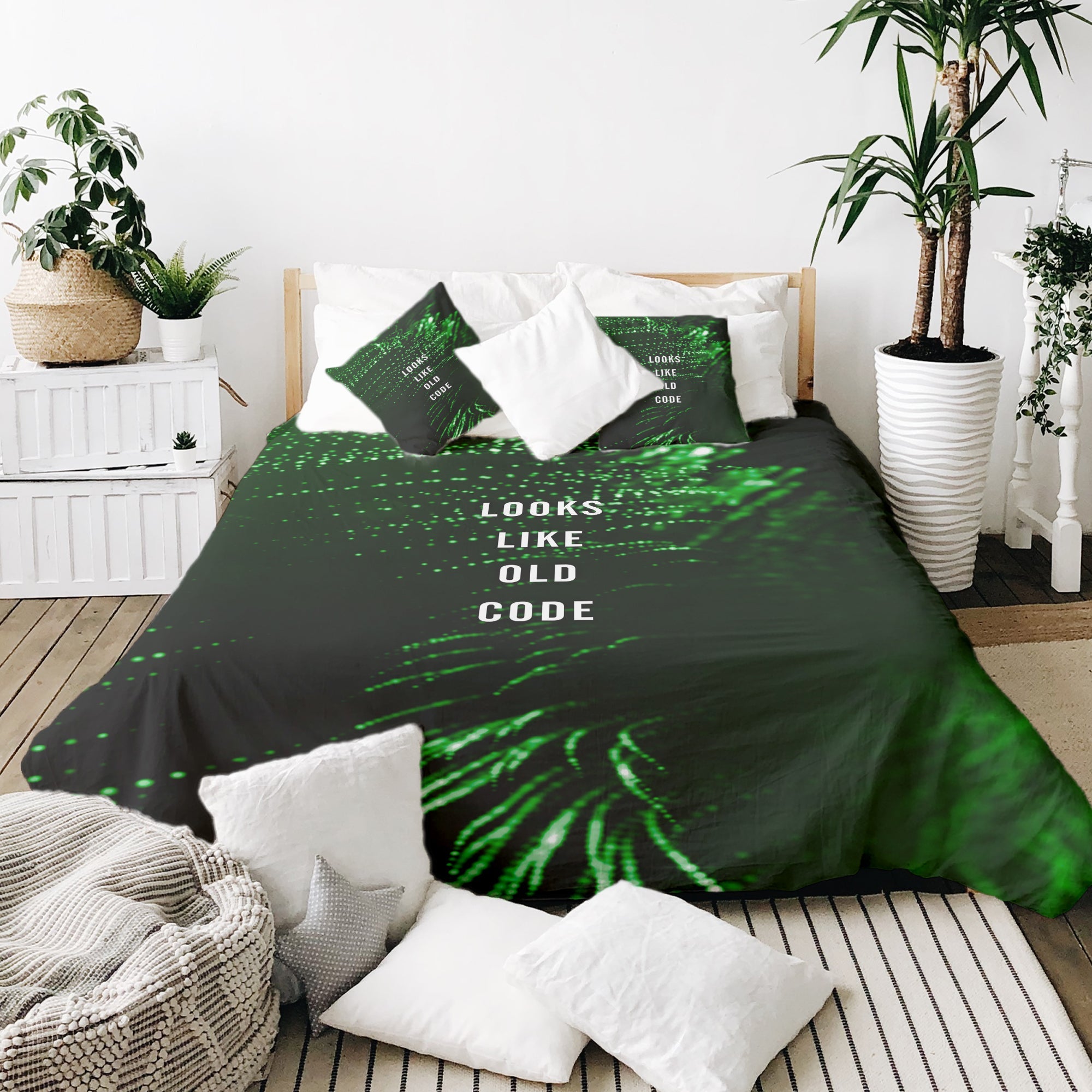 Therapy blankets bedding set green Looks Like