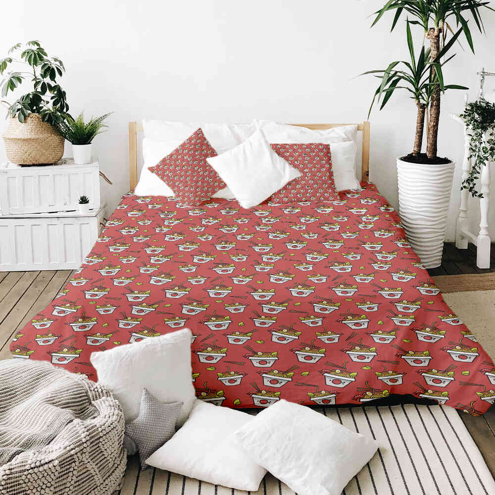 Therapy blankets bedding set red take-away