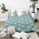 Therapy blankets bedding set origami swan