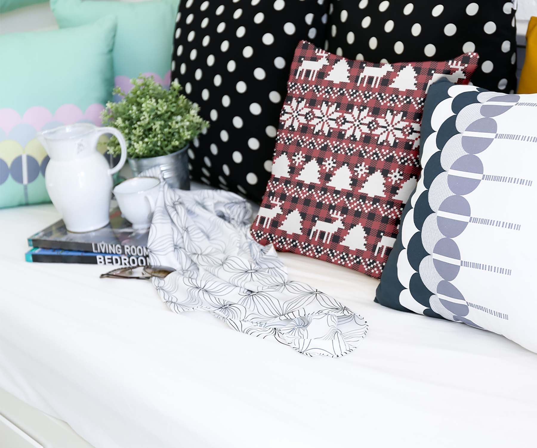 Coussin de santé Karo avec motifs de Noël