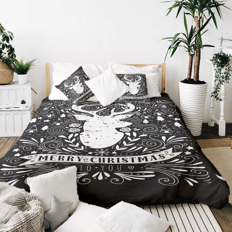 Original therapy blanket - cotton cover black Merry Christmas