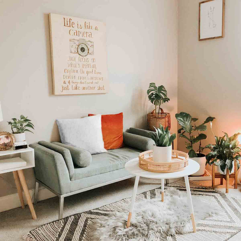 Health pillow light grey branches