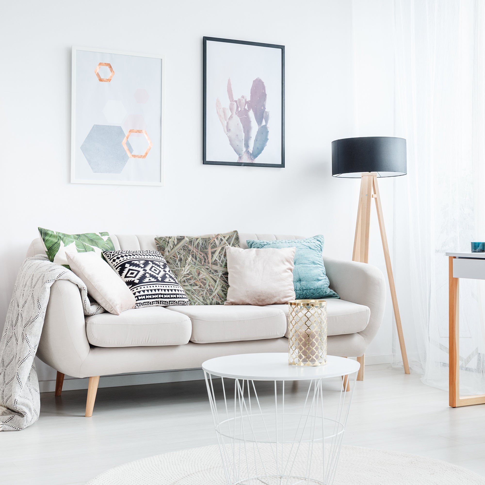 Coussin de santé blanc avec paille