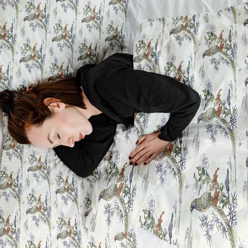 Original therapy blanket - cotton cover bird of paradise