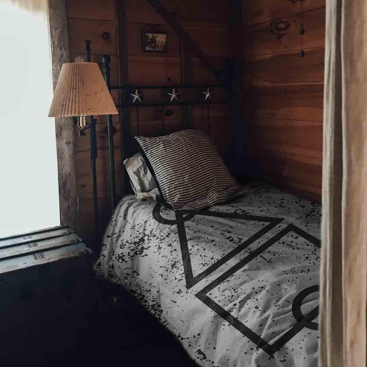 Couverture thérapeutique originale - Housse en coton blanc Formes Dalgona